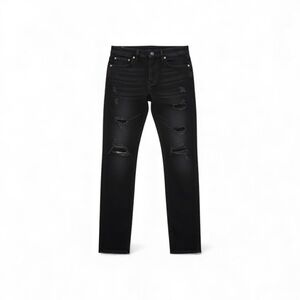 American Eagle Outfitters Black Ripped Skinny Jeans